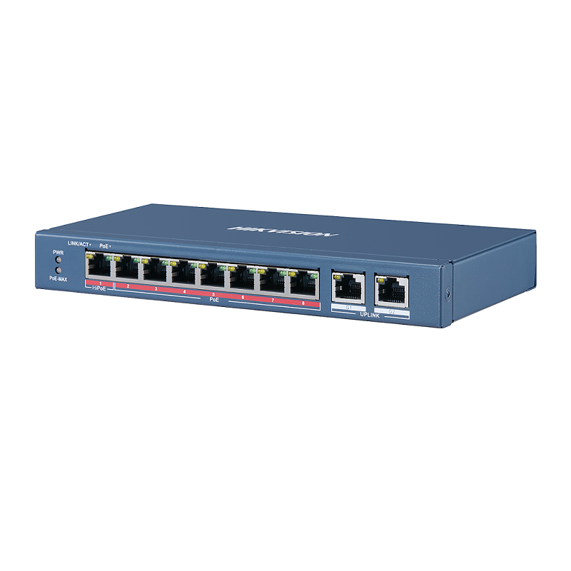 Hikvision DS-3E0310HP-E O-STD) 8 Port Fast Ethernet Unmanaged POE Switch